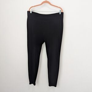 Westbound Black Velvet Leggings Pants Stretchy Size 1X Cozy Stretch